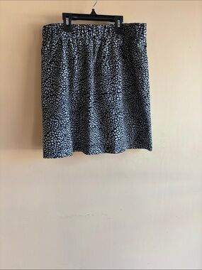 Lou & Grey Black and White A-Line Spot Print Skirt